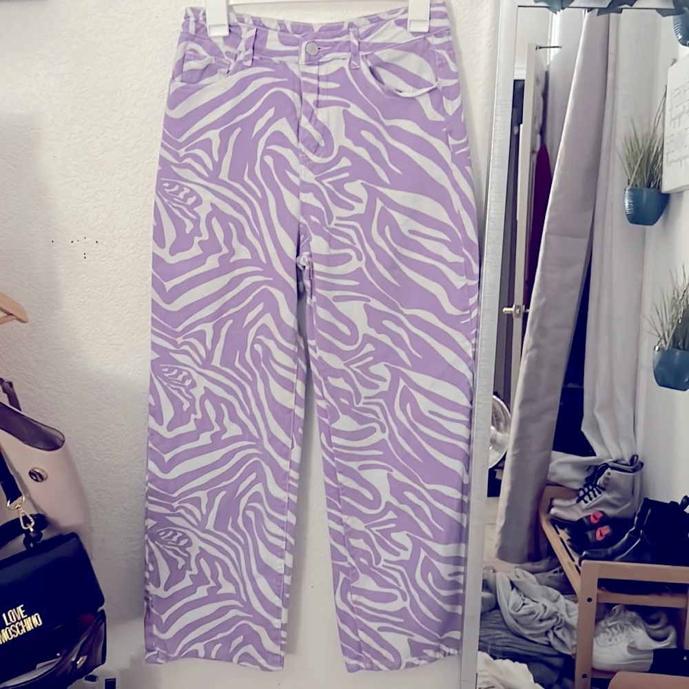 Wide leg denim pant